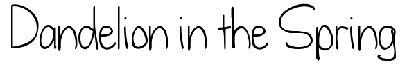 Dandelion in the Spring font preview